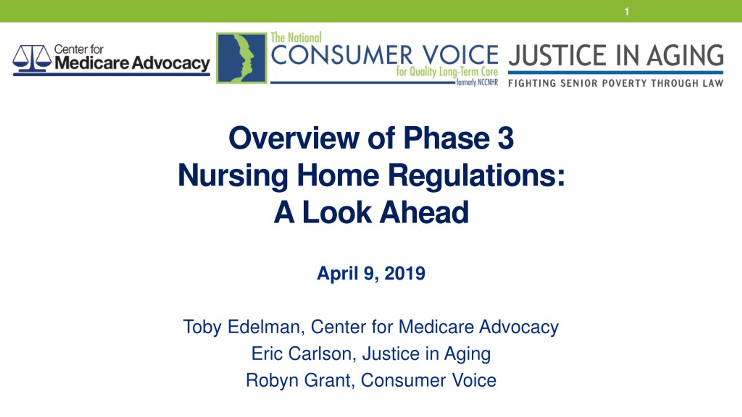 PPT Overview of Phase 3 Nursing Home Regulations A Look Ahead