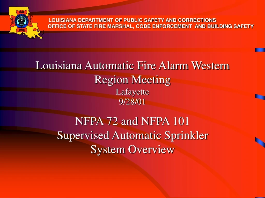 PPT - Louisiana Automatic Fire Alarm Western Region Meeting Lafayette 9 ...