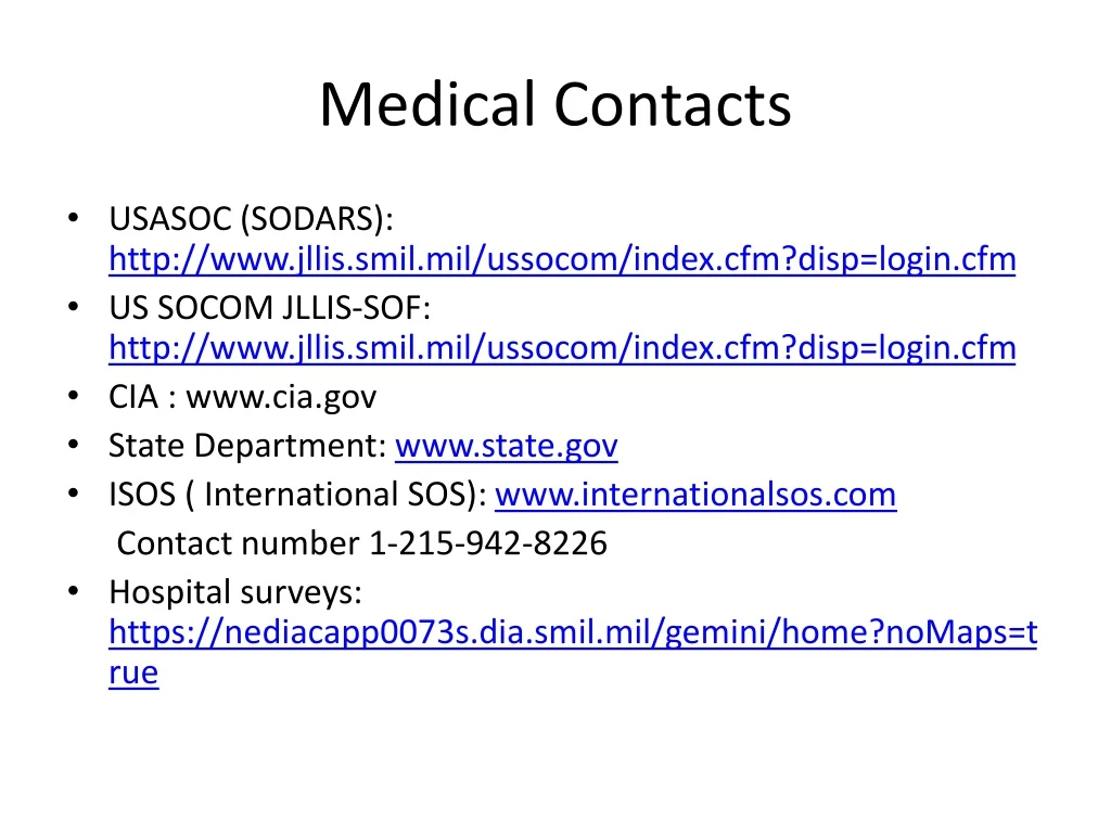 PPT Medical Contacts PowerPoint Presentation, free download ID9069798