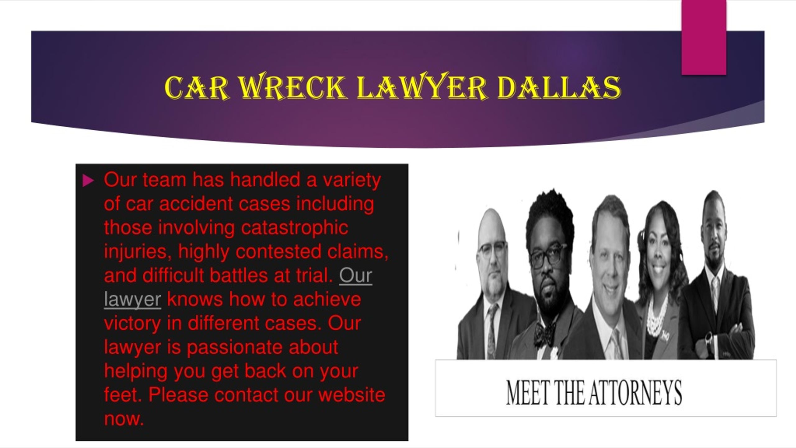 PPT - Houston Car Wreck Lawyer PowerPoint Presentation, free download ...