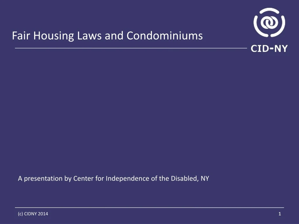 PPT - Fair Housing Laws And Condominiums PowerPoint Presentation, Free ...