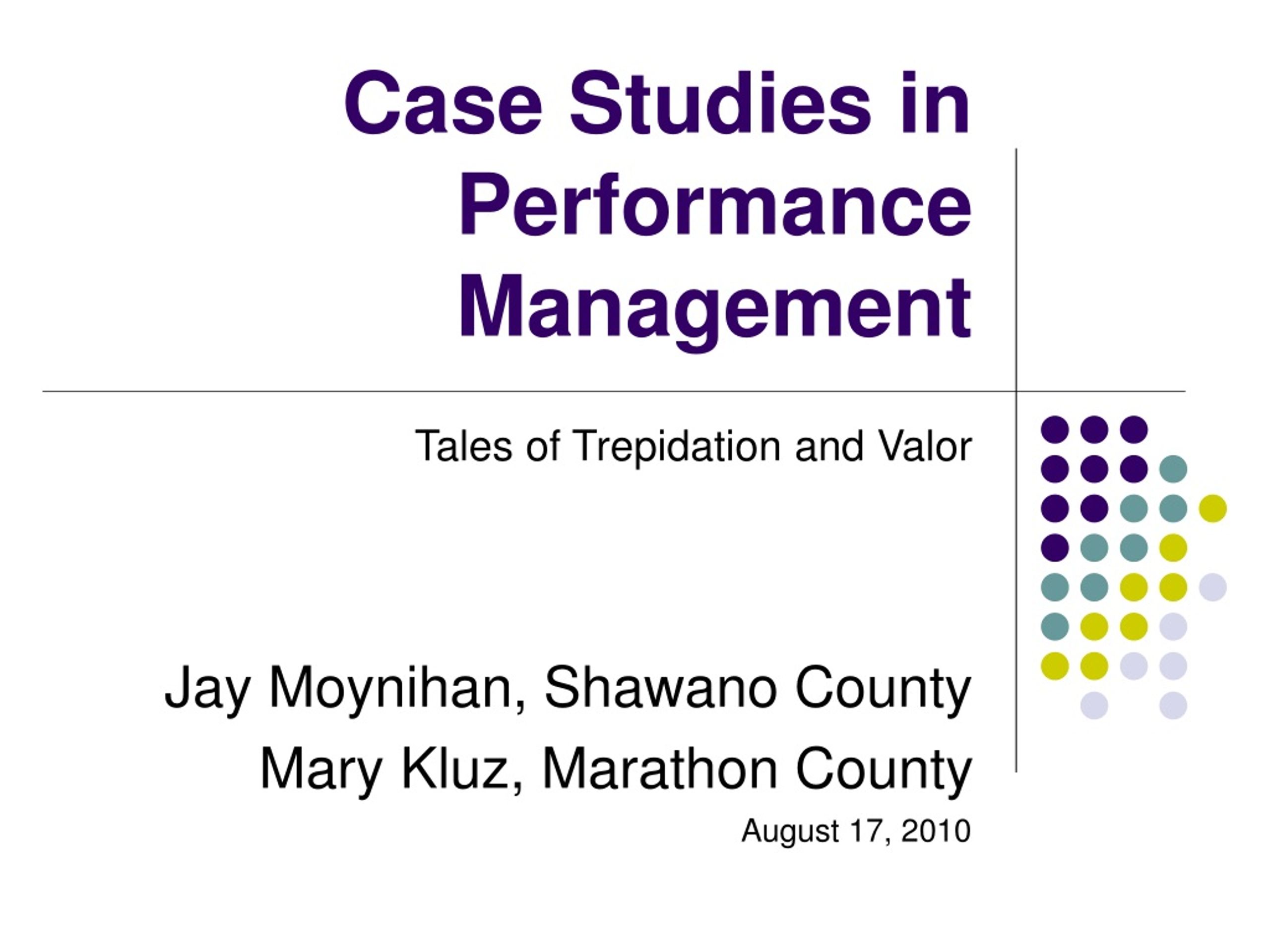 performance management strategy case study