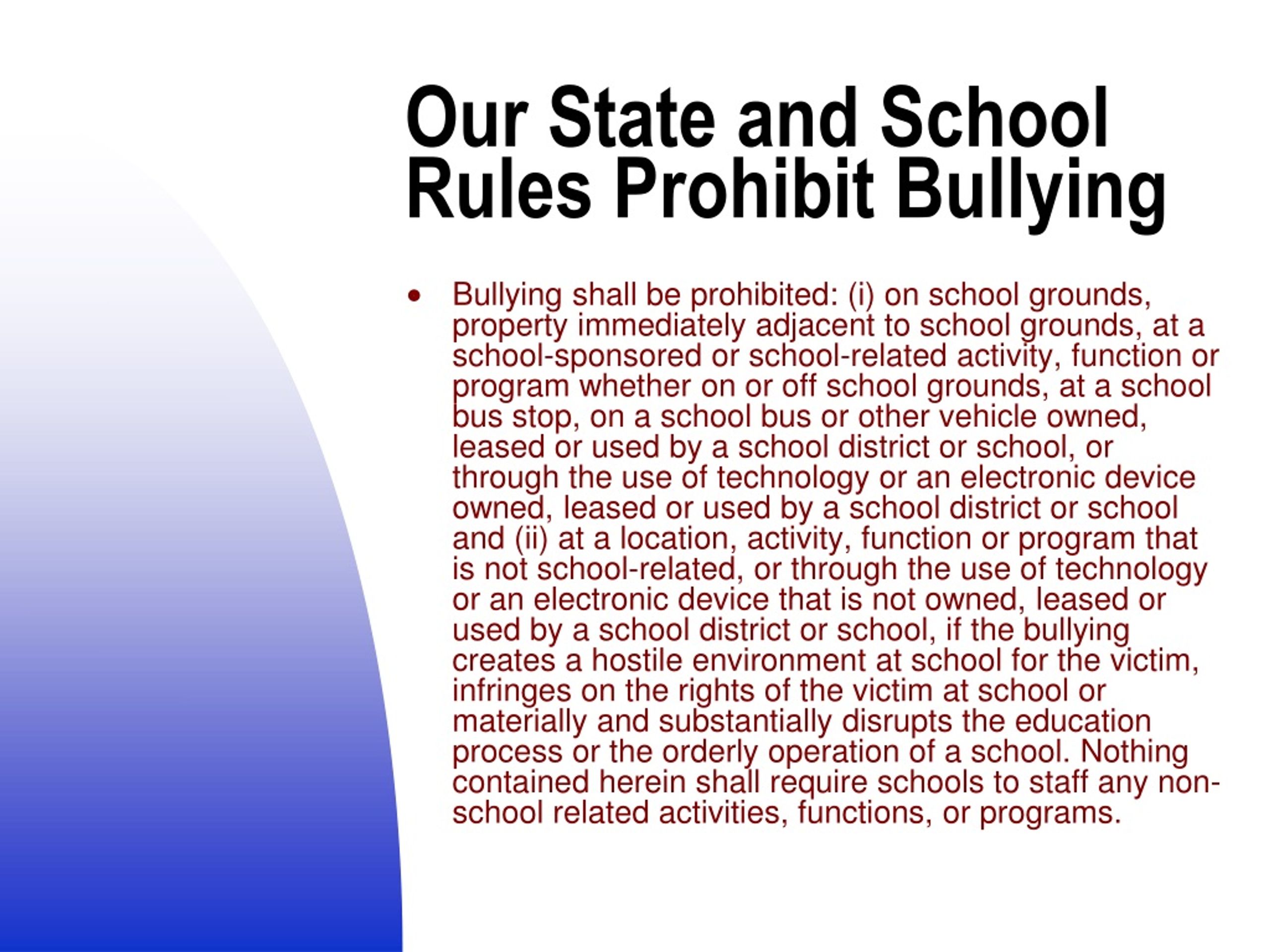 PPT - Anti-Bullying Law PowerPoint Presentation, Free Download - ID:9071050