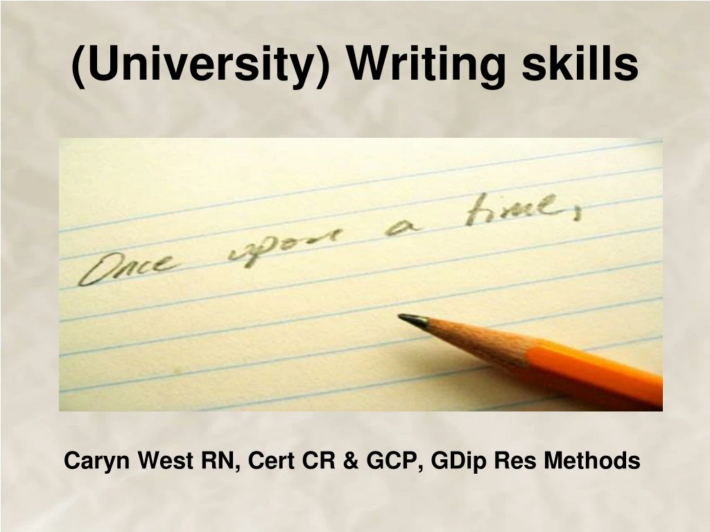 writing and presentation skills kerala university