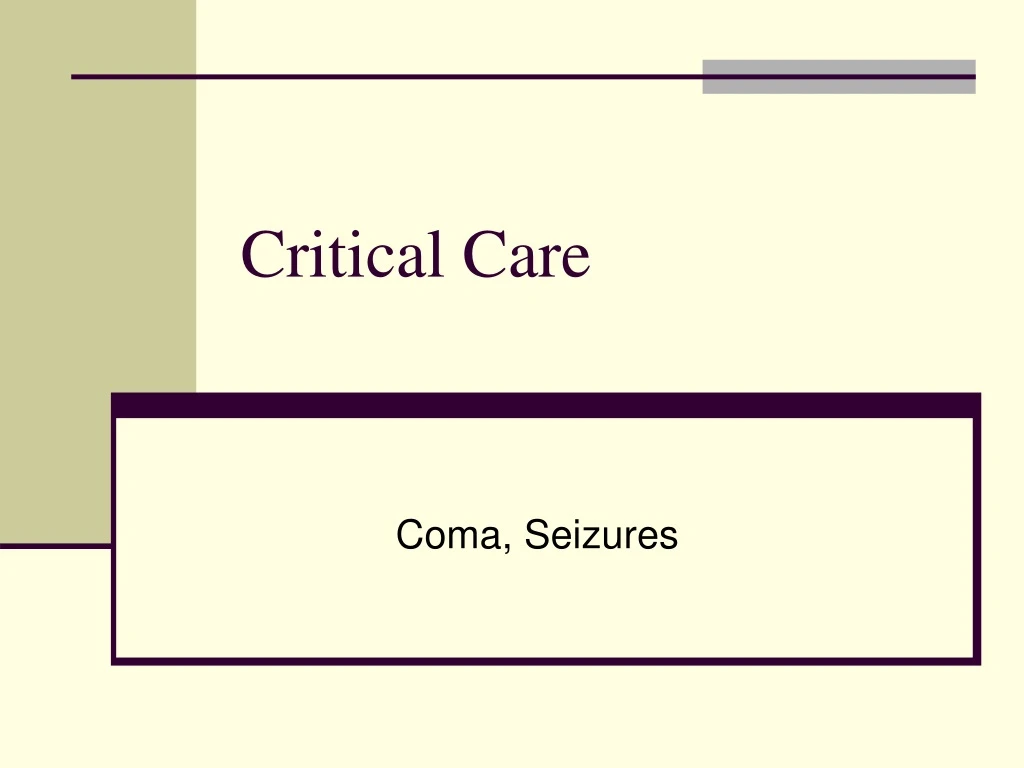 critical care presentation topics