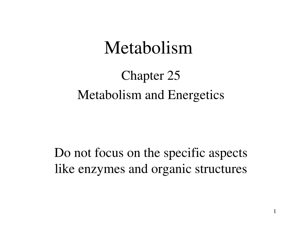 PPT - Metabolism PowerPoint Presentation, free download - ID:9071604