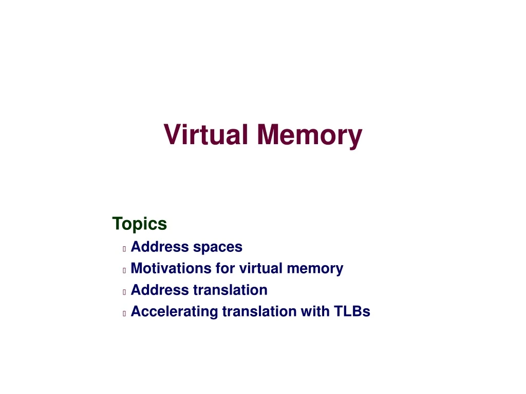 virtual memory ppt presentation download