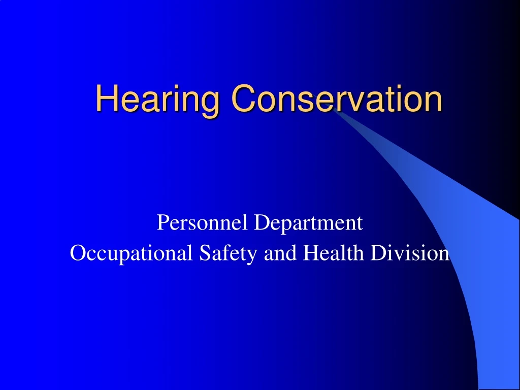 PPT - Hearing Conservation PowerPoint Presentation, Free Download - ID ...