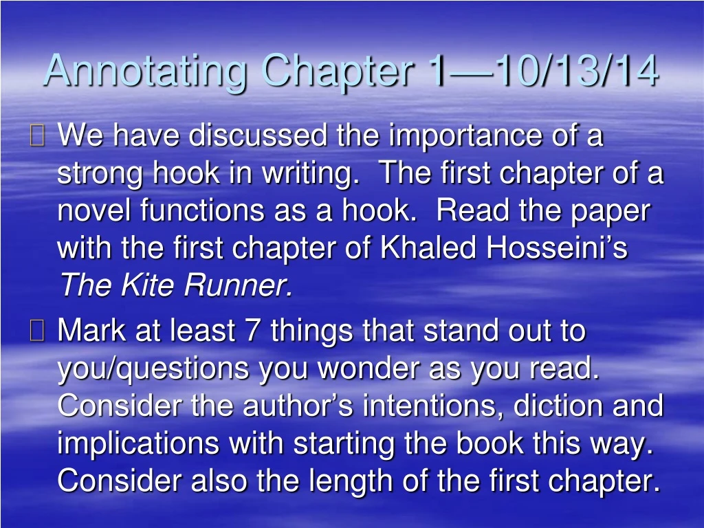 annotating chapter 1 10 13 14 n.