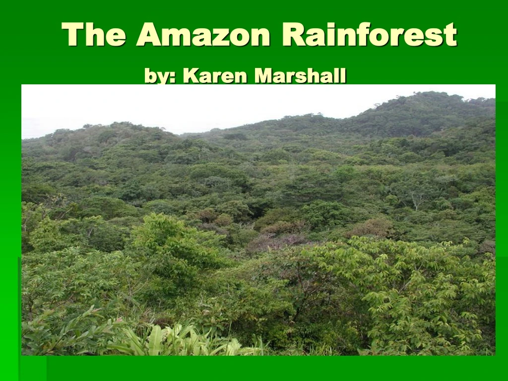 Ppt The Amazon Rainforest By Karen Marshall Powerpoint Presentation 4744