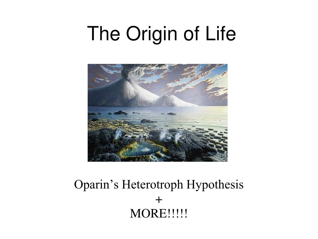 PPT - The Origin Of Life PowerPoint Presentation, Free Download - ID ...