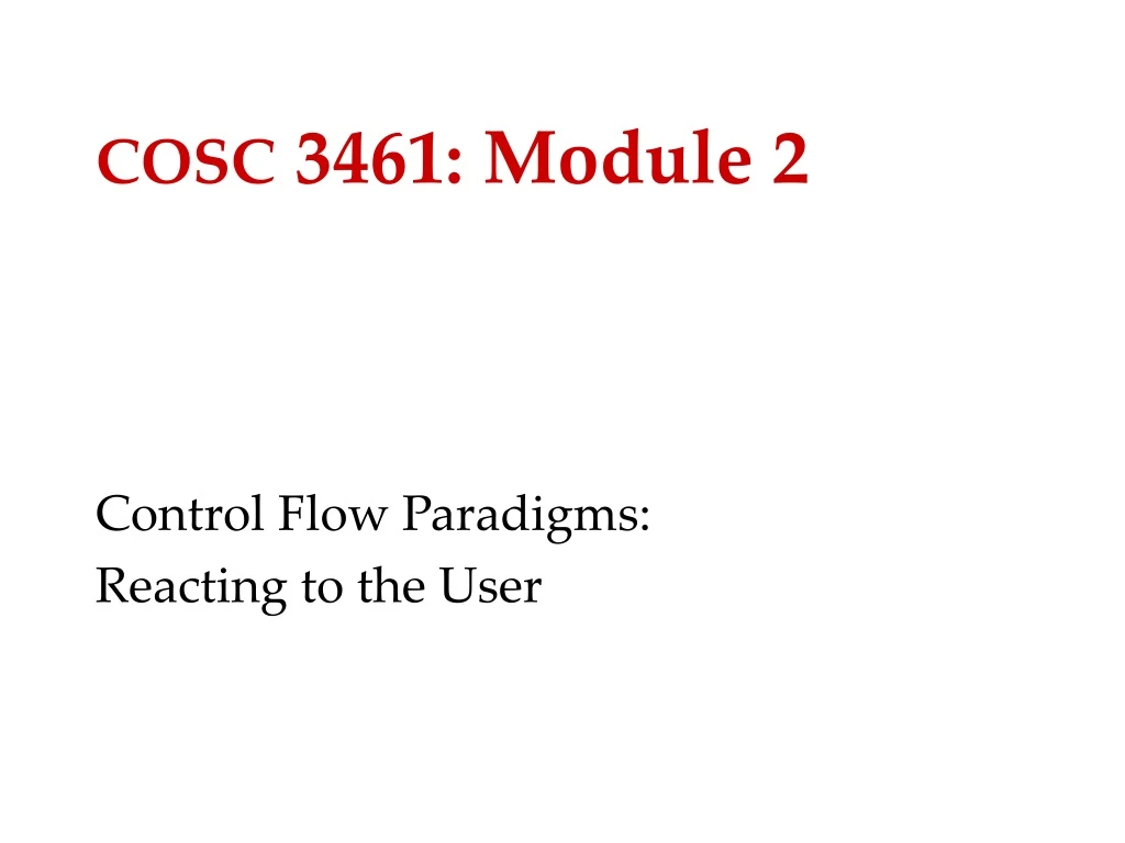 cosc 3461 module 2 n.