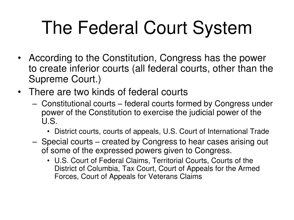 PPT - The Federal Court System PowerPoint Presentation, Free Download ...