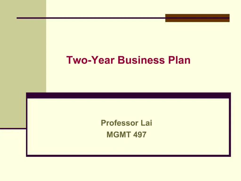 two year business plan template