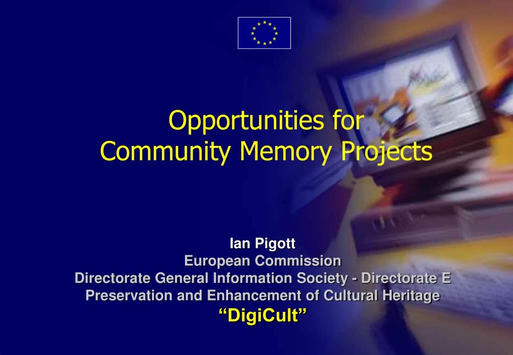 opportunities for community memory projects n.