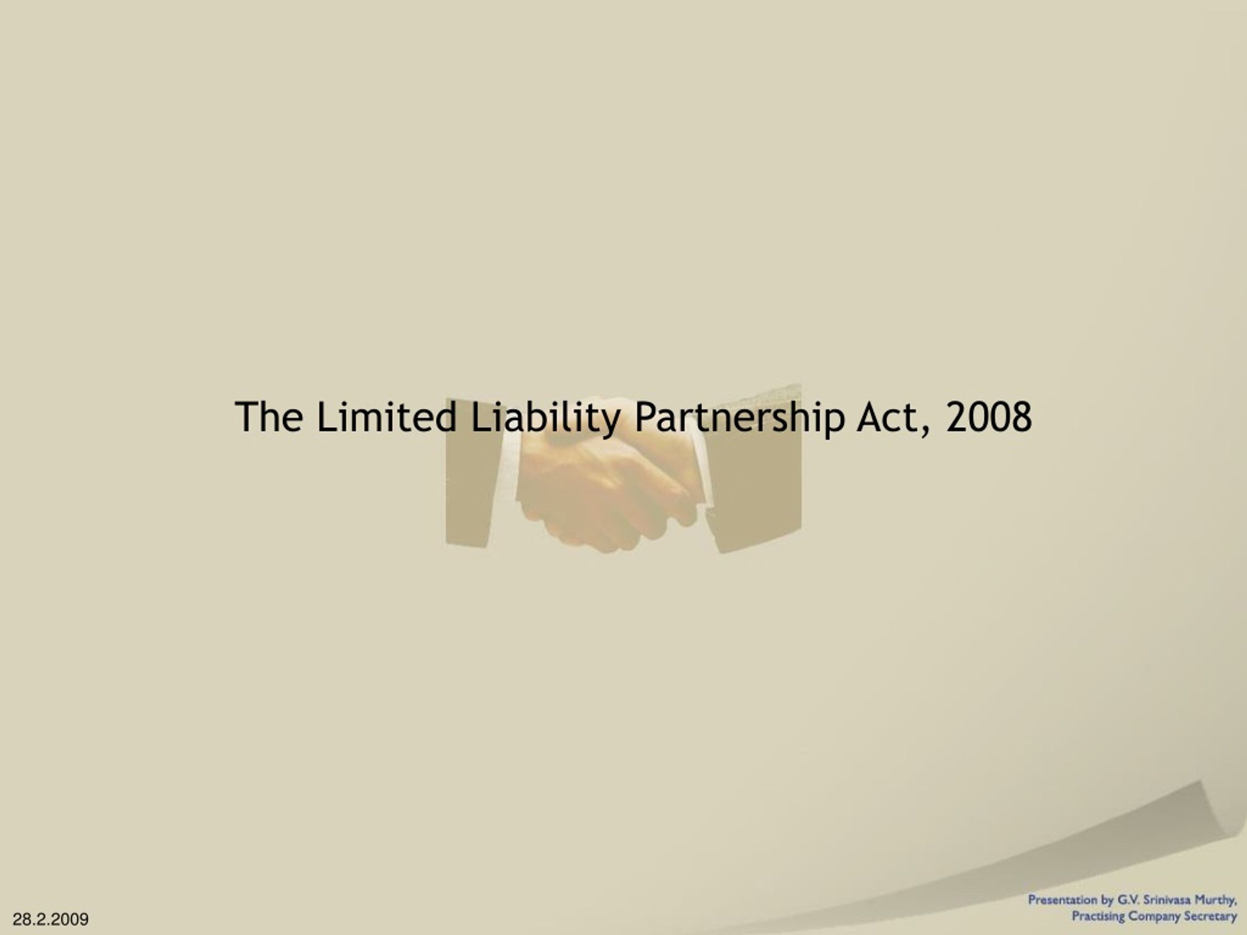 Ppt The Limited Liability Partnership Act 2008 Powerpoint Presentation Id9080194 9377