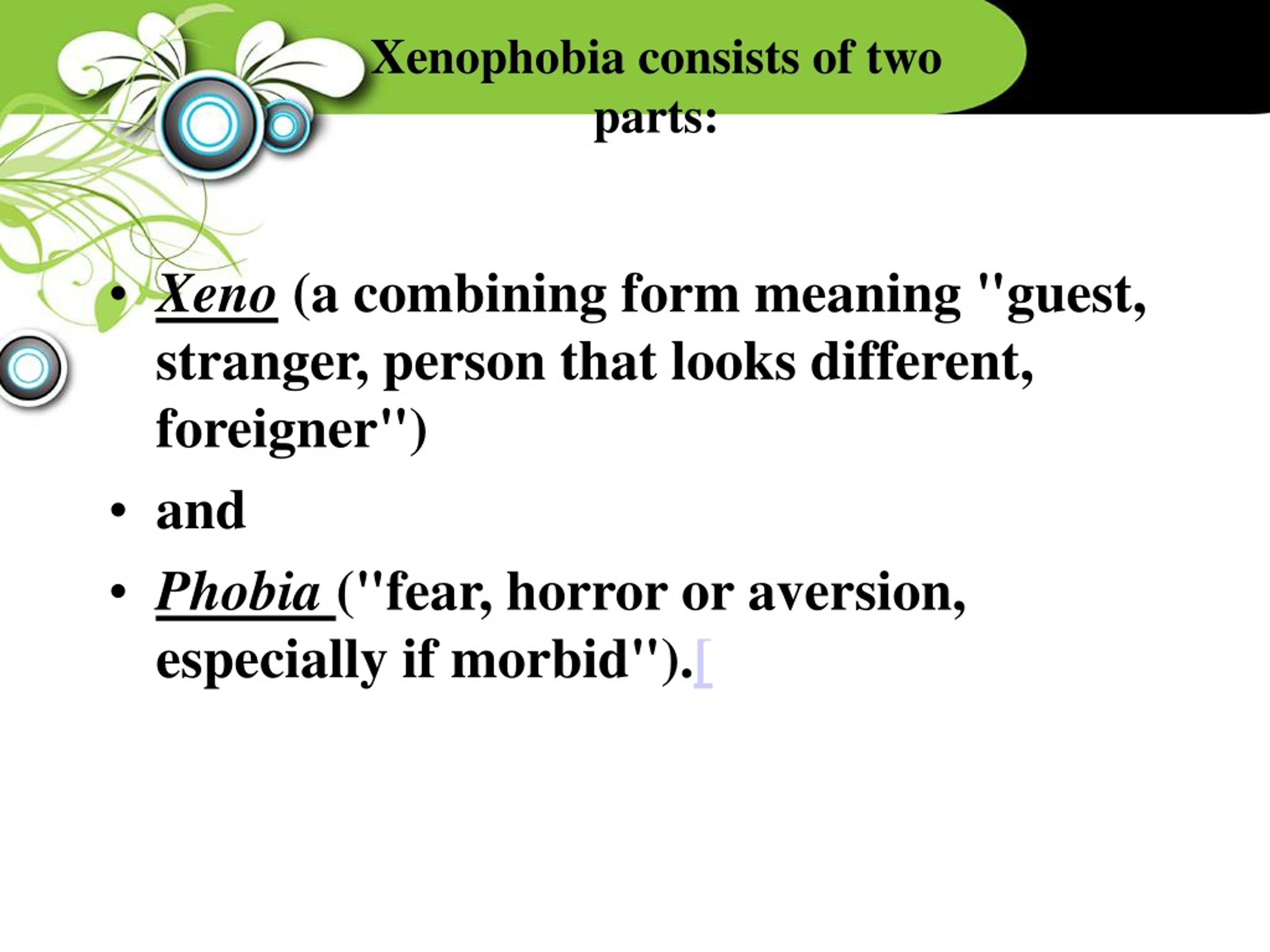 powerpoint presentation about xenophobia