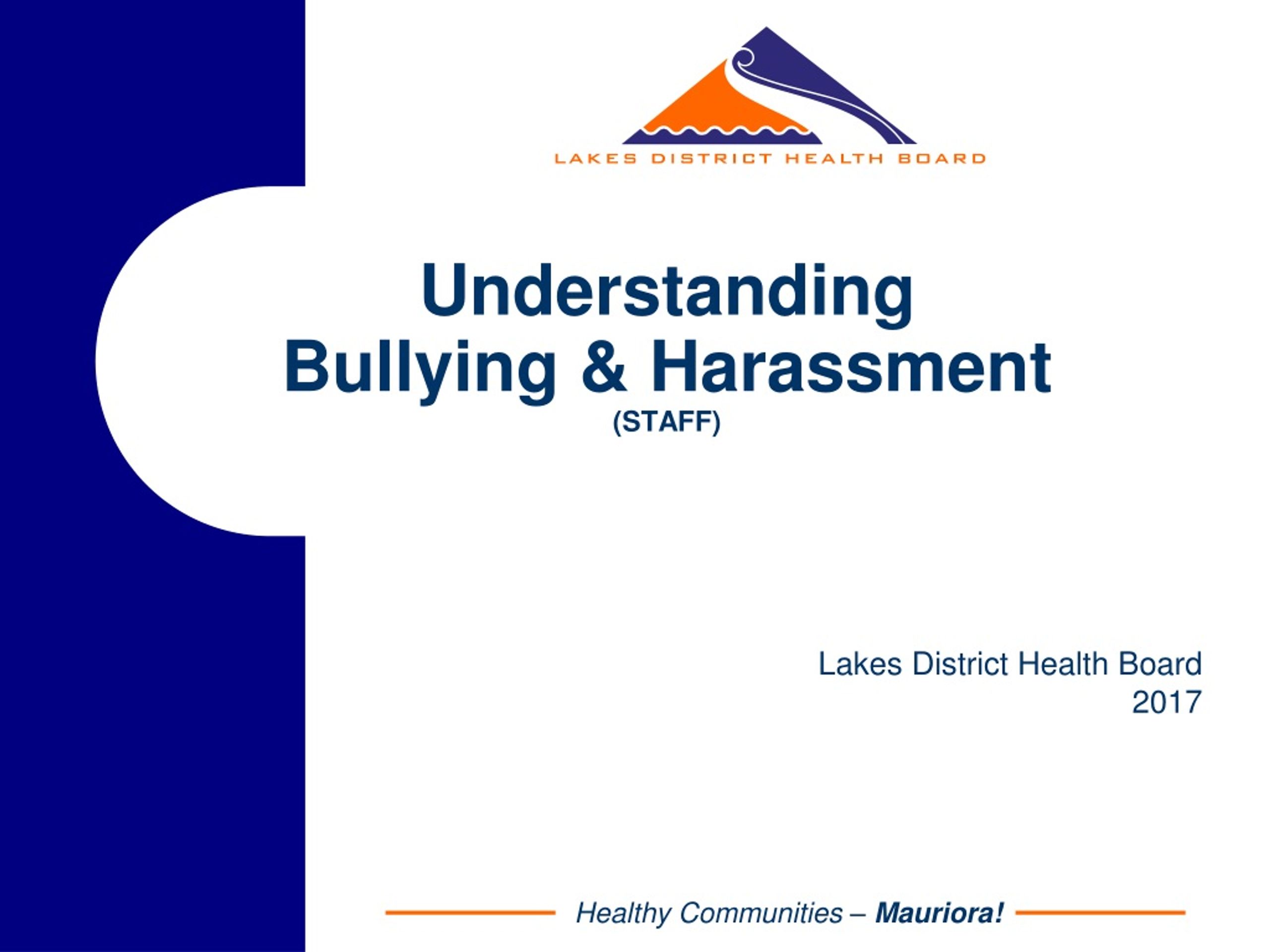 Ppt Understanding Bullying And Harassment Staff Powerpoint Presentation Id9080893