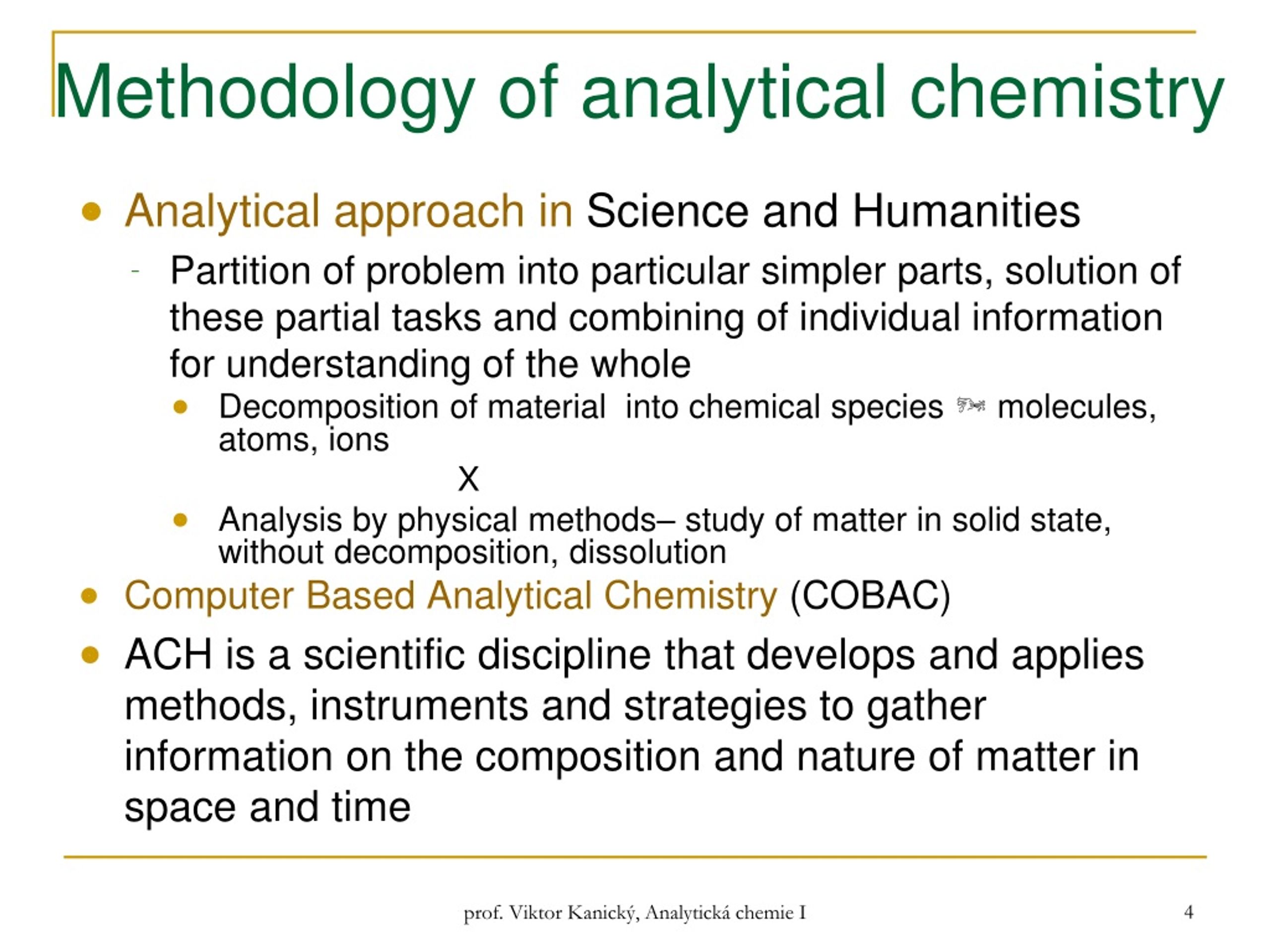 research analytical chemistry