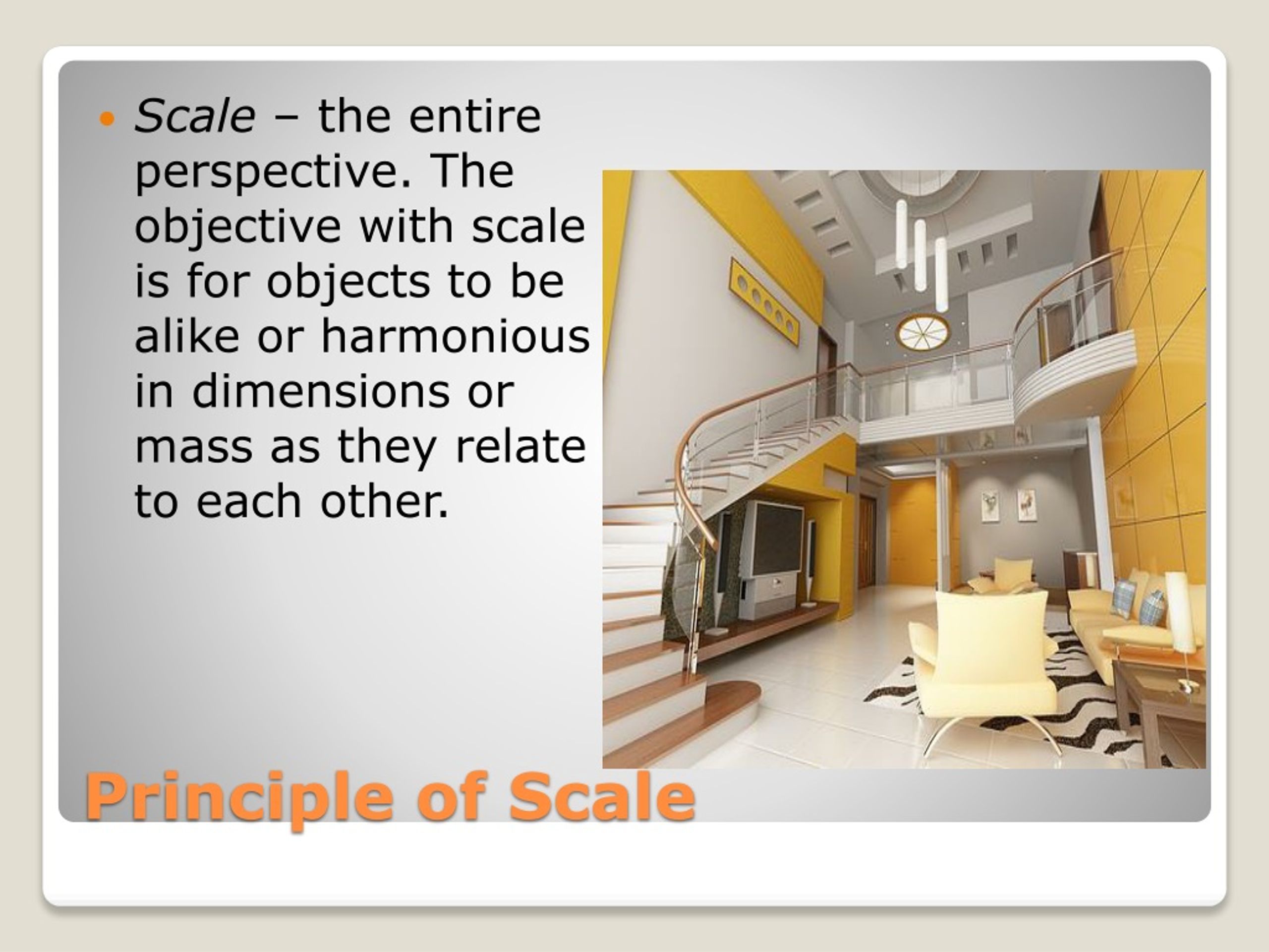 PPT - Principles & Elements Interior Design PowerPoint Presentation