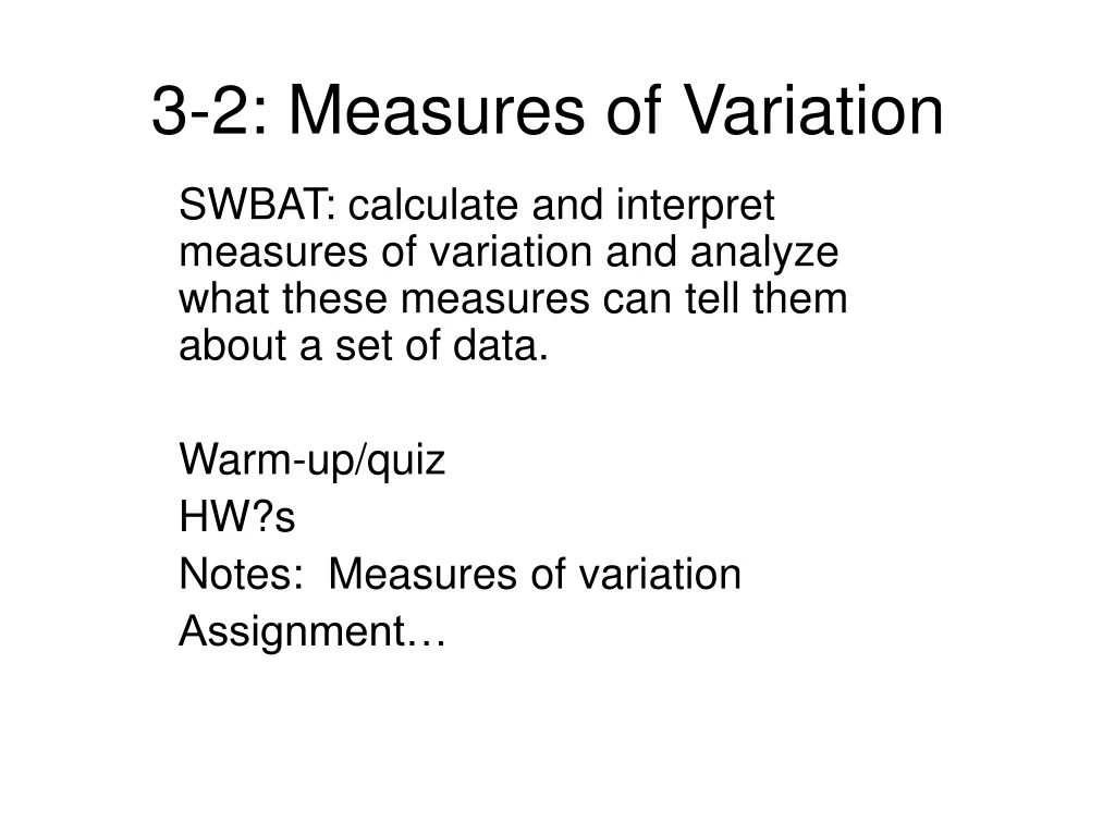 Ppt 3 2 Measures Of Variation Powerpoint Presentation Free Download Id9083027 9817