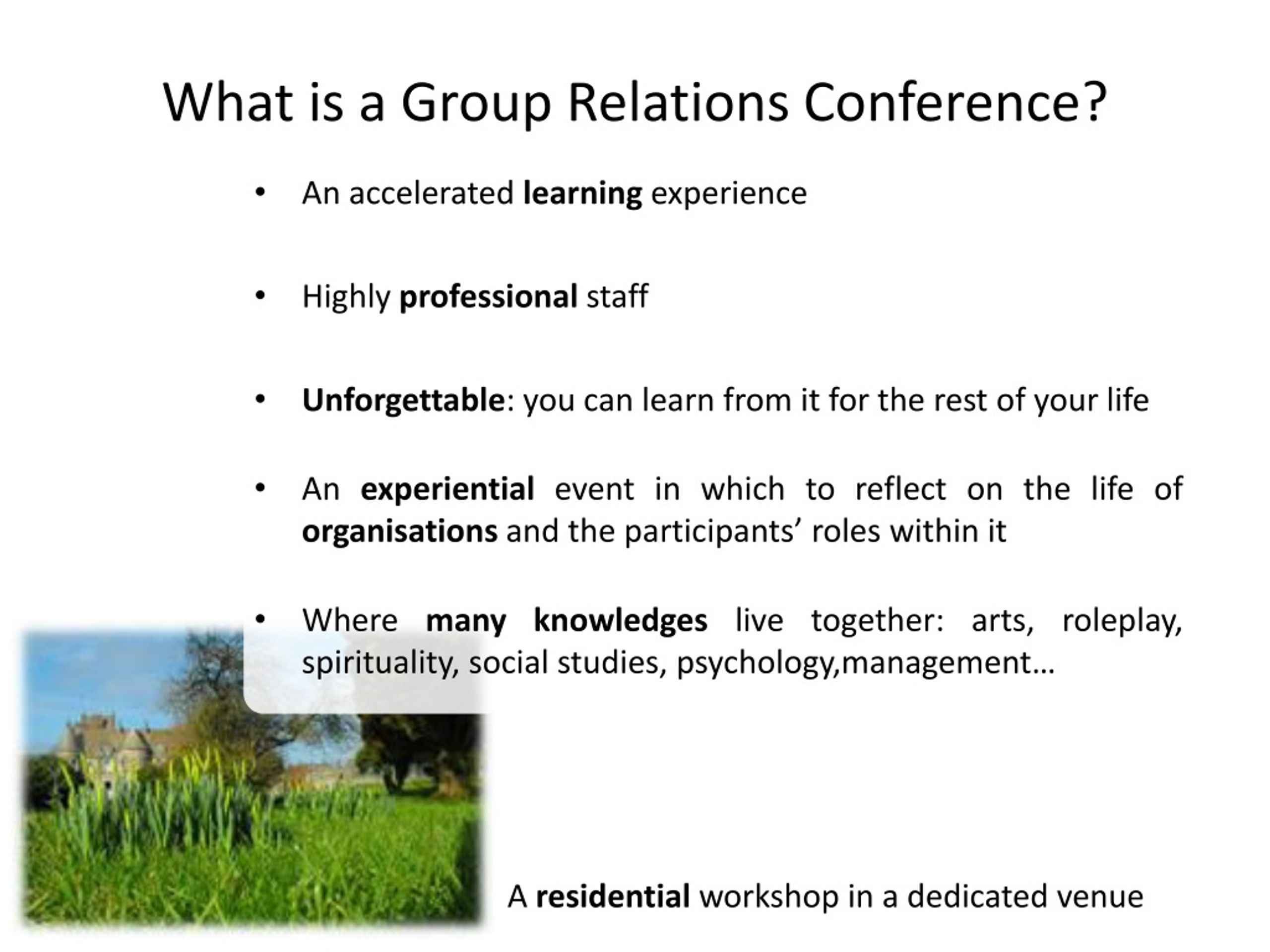 PPT WHAT IS A GROUP RELATIONS CONFERENCE? PowerPoint Presentation