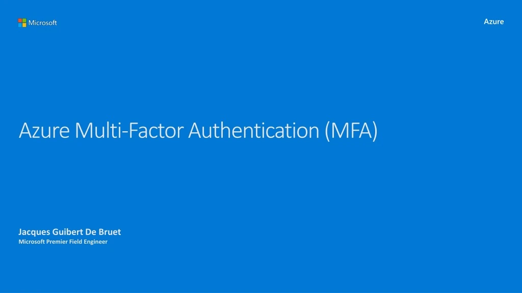 PPT - Azure Multi-Factor Authentication (MFA) PowerPoint Presentation ...