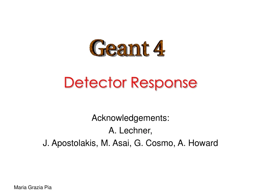 detector response n.