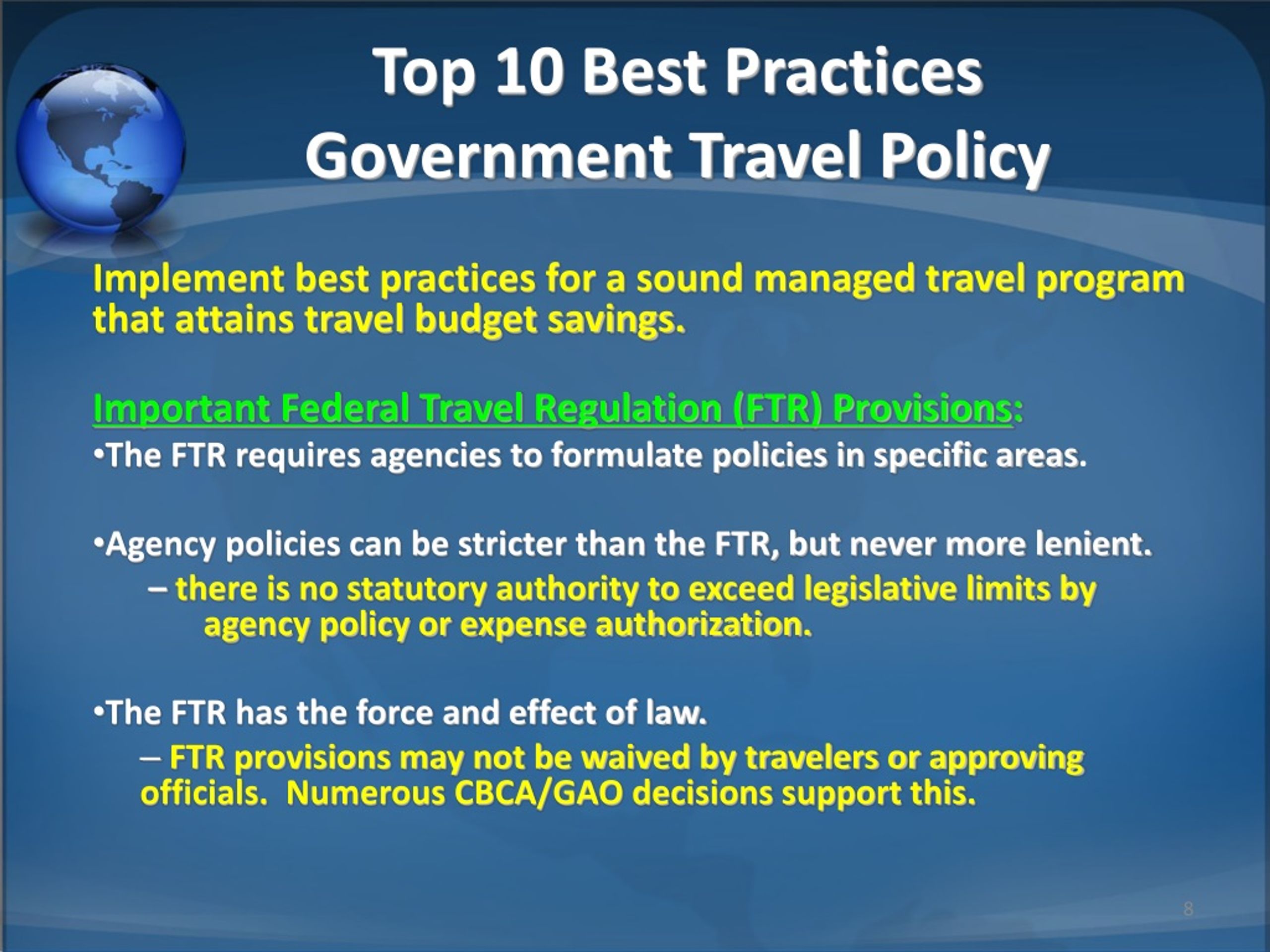 PPT Best Practices To Achieve Government Travel Budget Savings