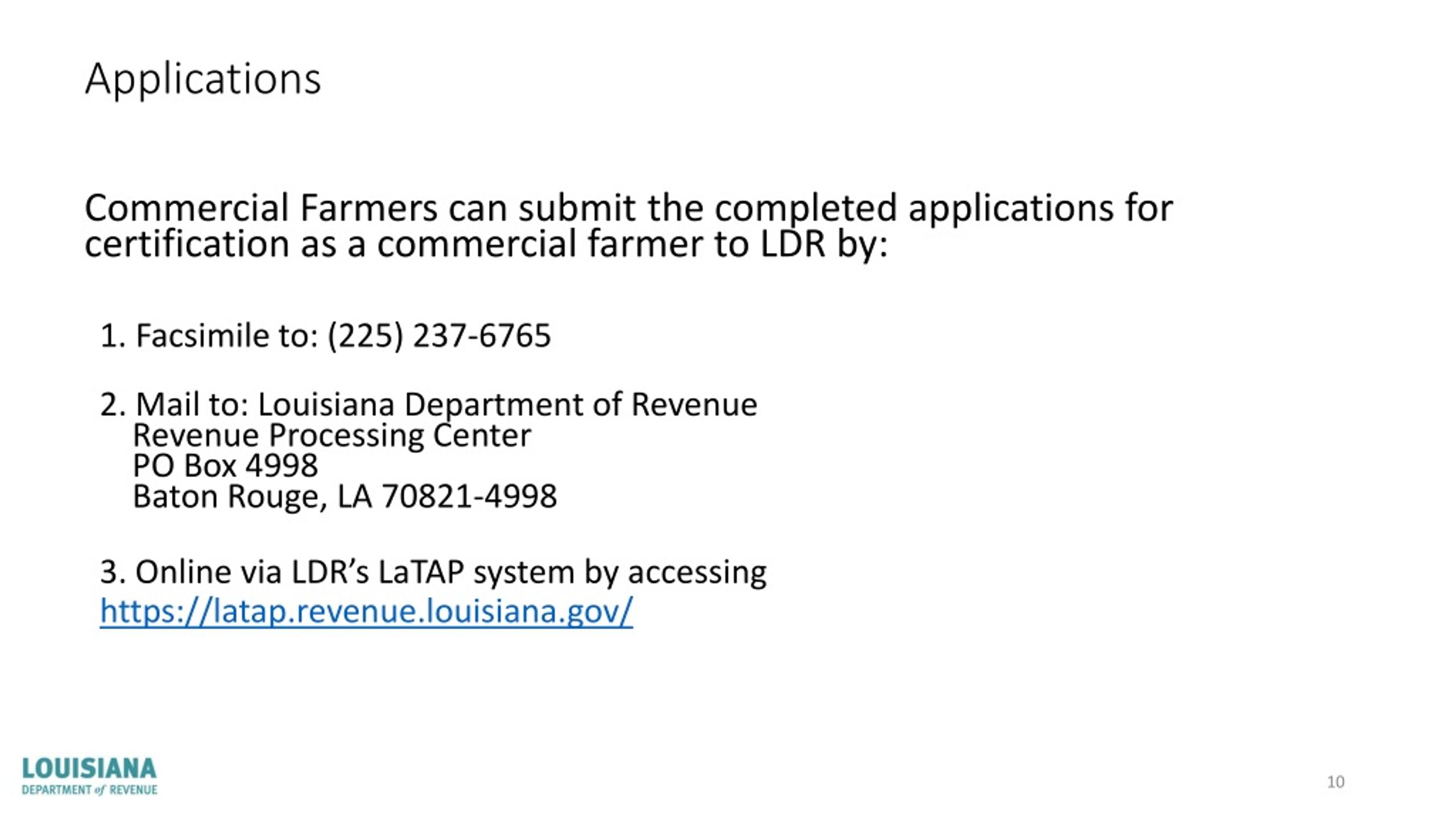 PPT Commercial Farmer s Exemption Certificate Program PowerPoint 