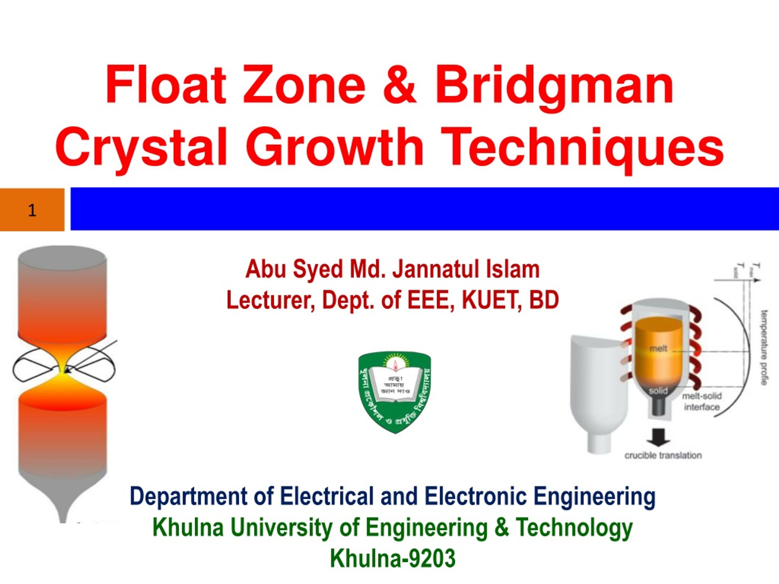 PPT - Float Zone & Bridgman Crystal Growth Techniques PowerPoint ...