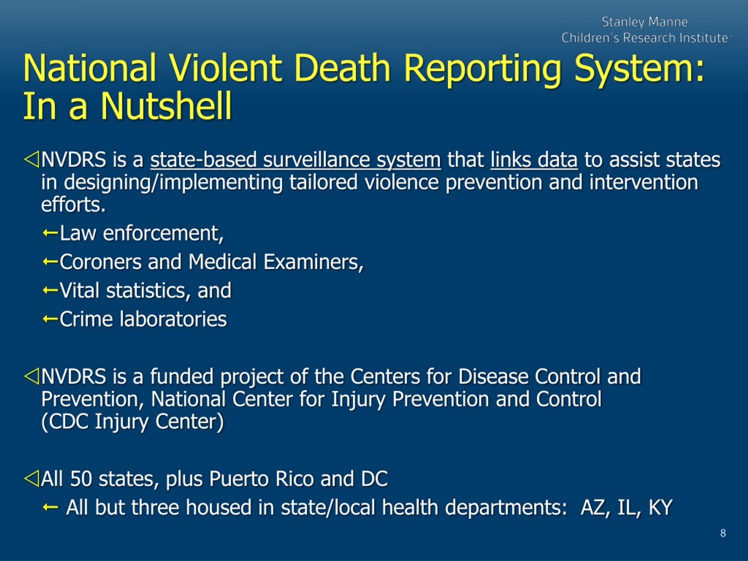 PPT - National Violent Death Reporting System: A History PowerPoint ...