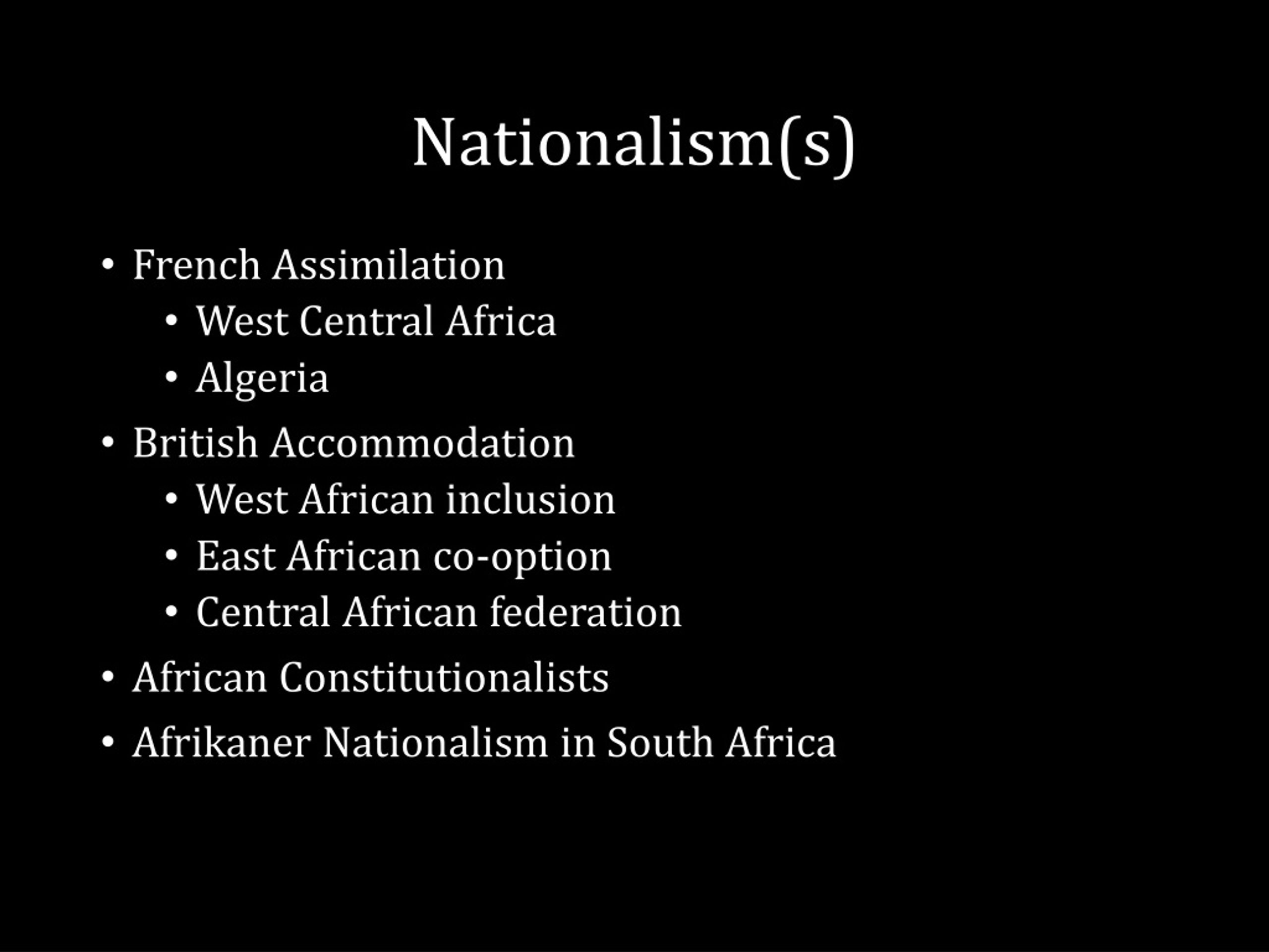 history essay the rise of african nationalism