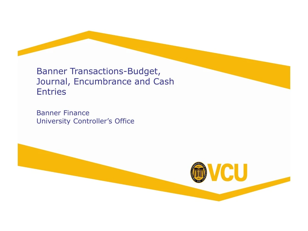 banner transactions budget journal encumbrance n.