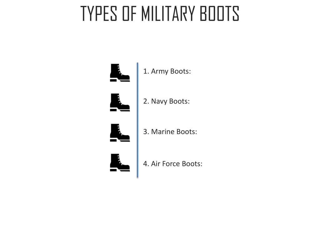 types of military boots n.