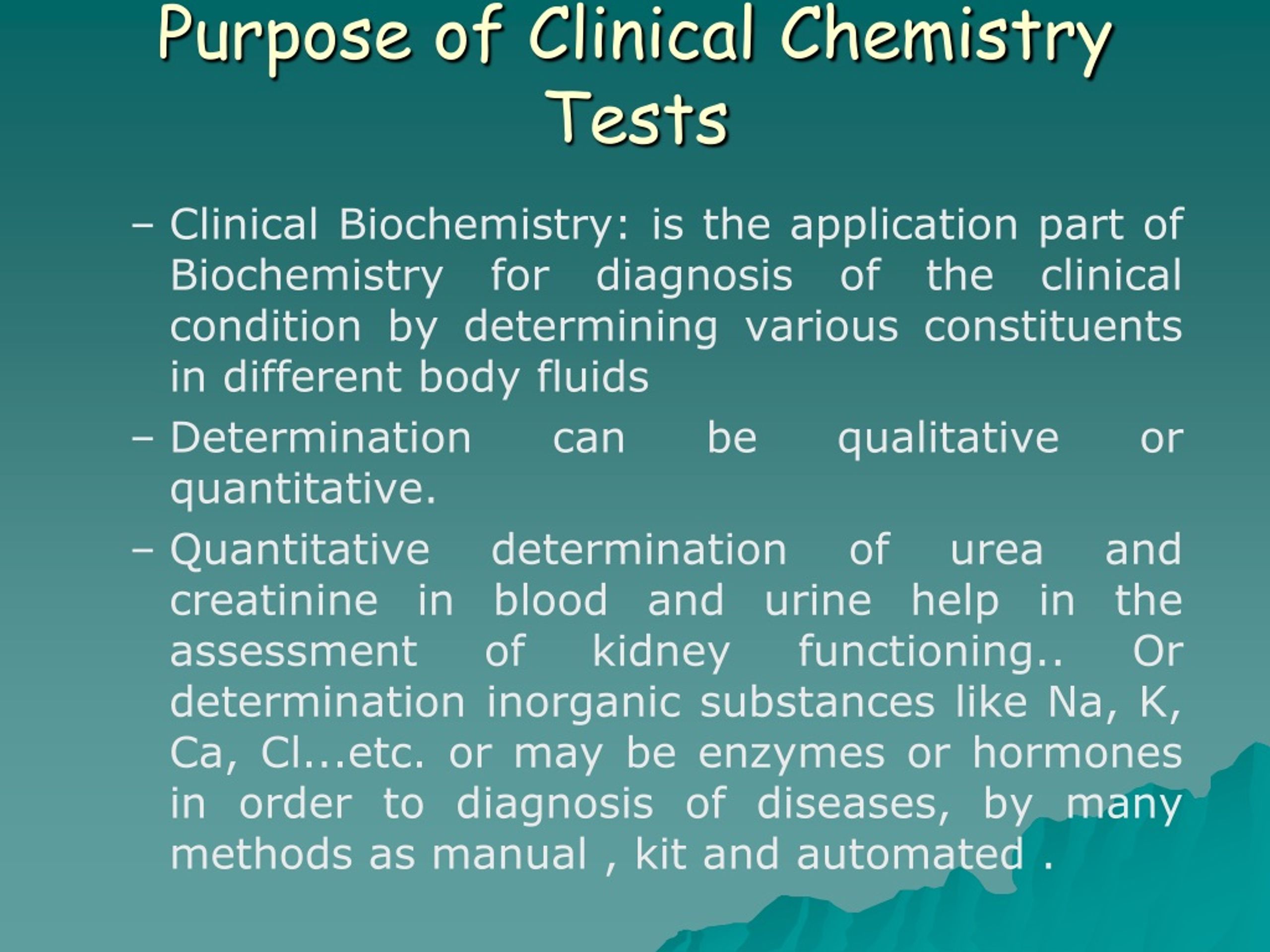 PPT Lecture 1 Clinical Biochemistry PowerPoint Presentation Free 