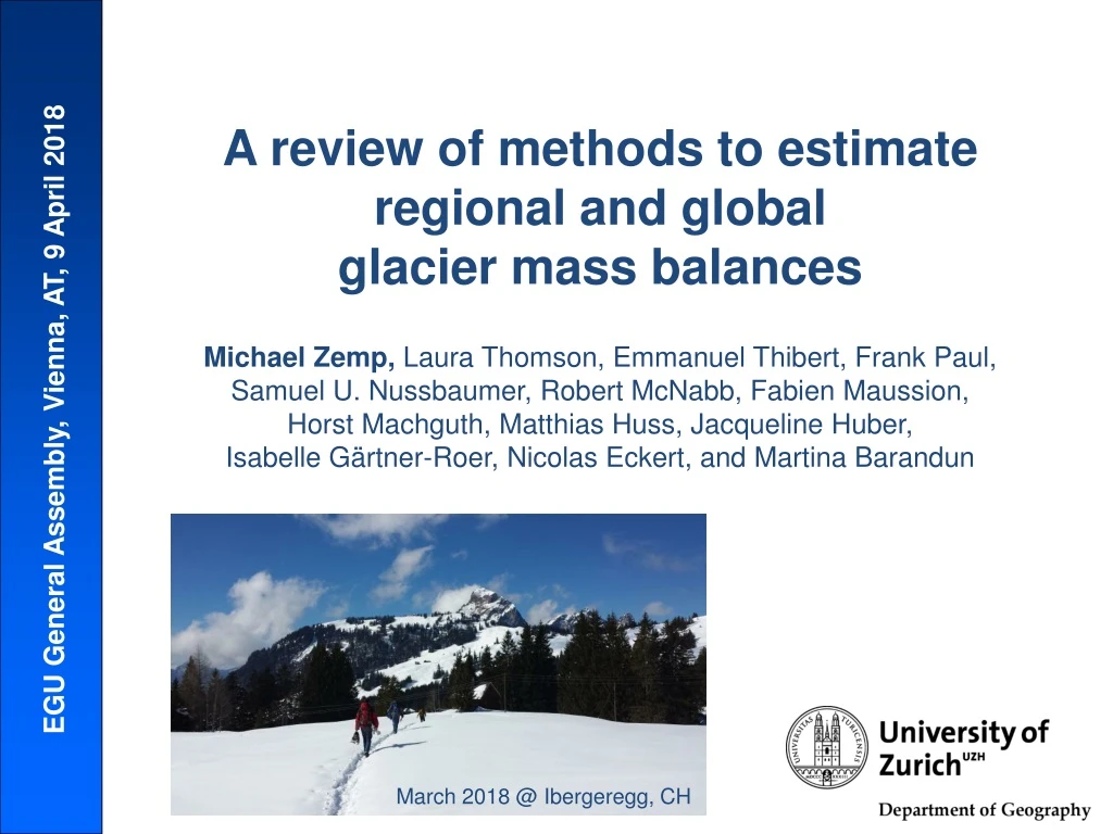 PPT EGU General Assembly Vienna AT 9 April 2018 PowerPoint 