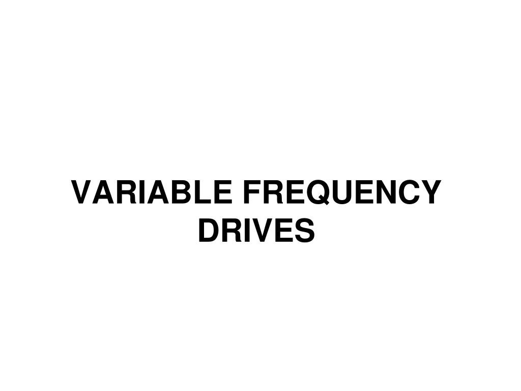 variable frequency drives n.