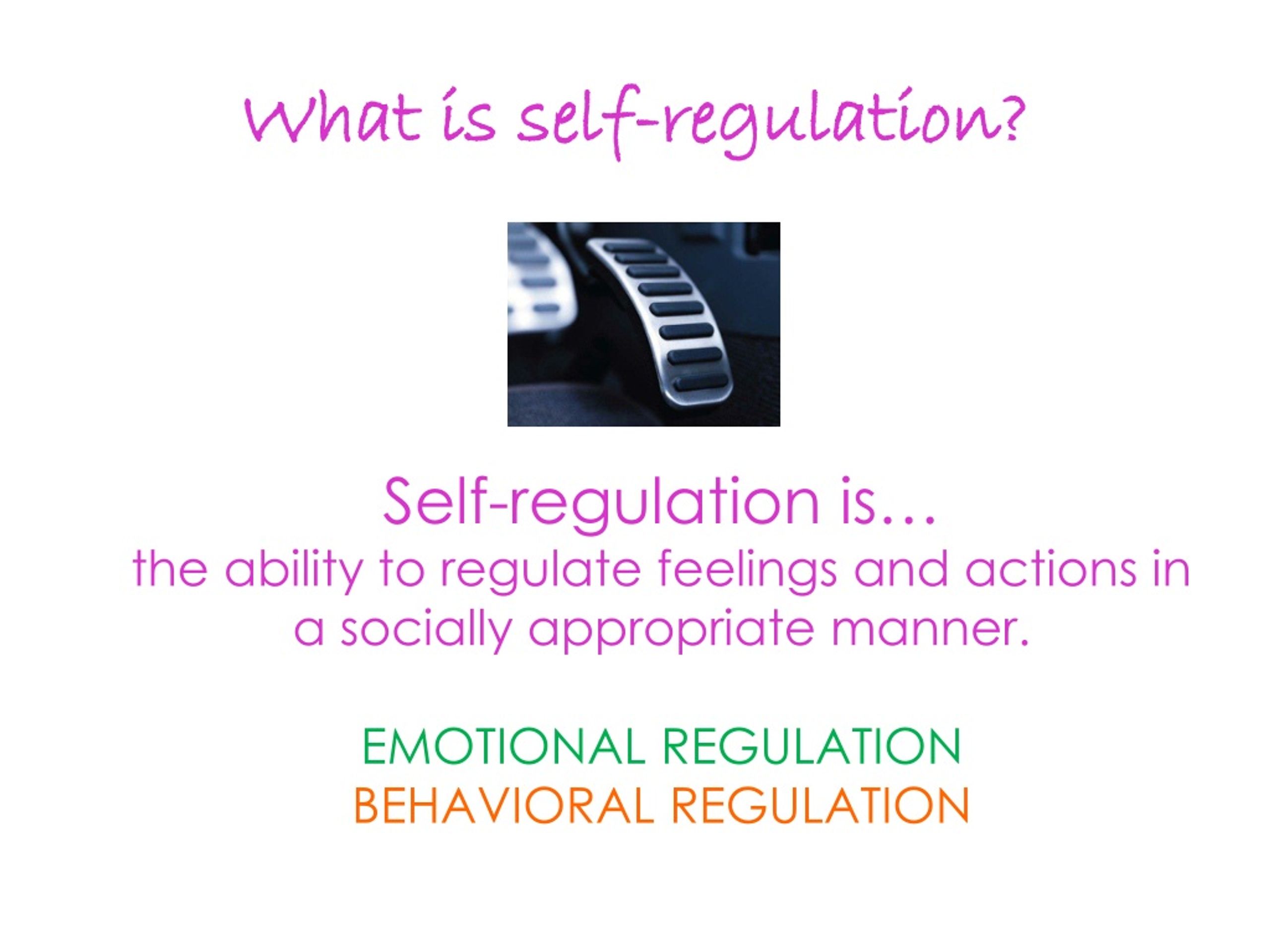 self regulation presentation