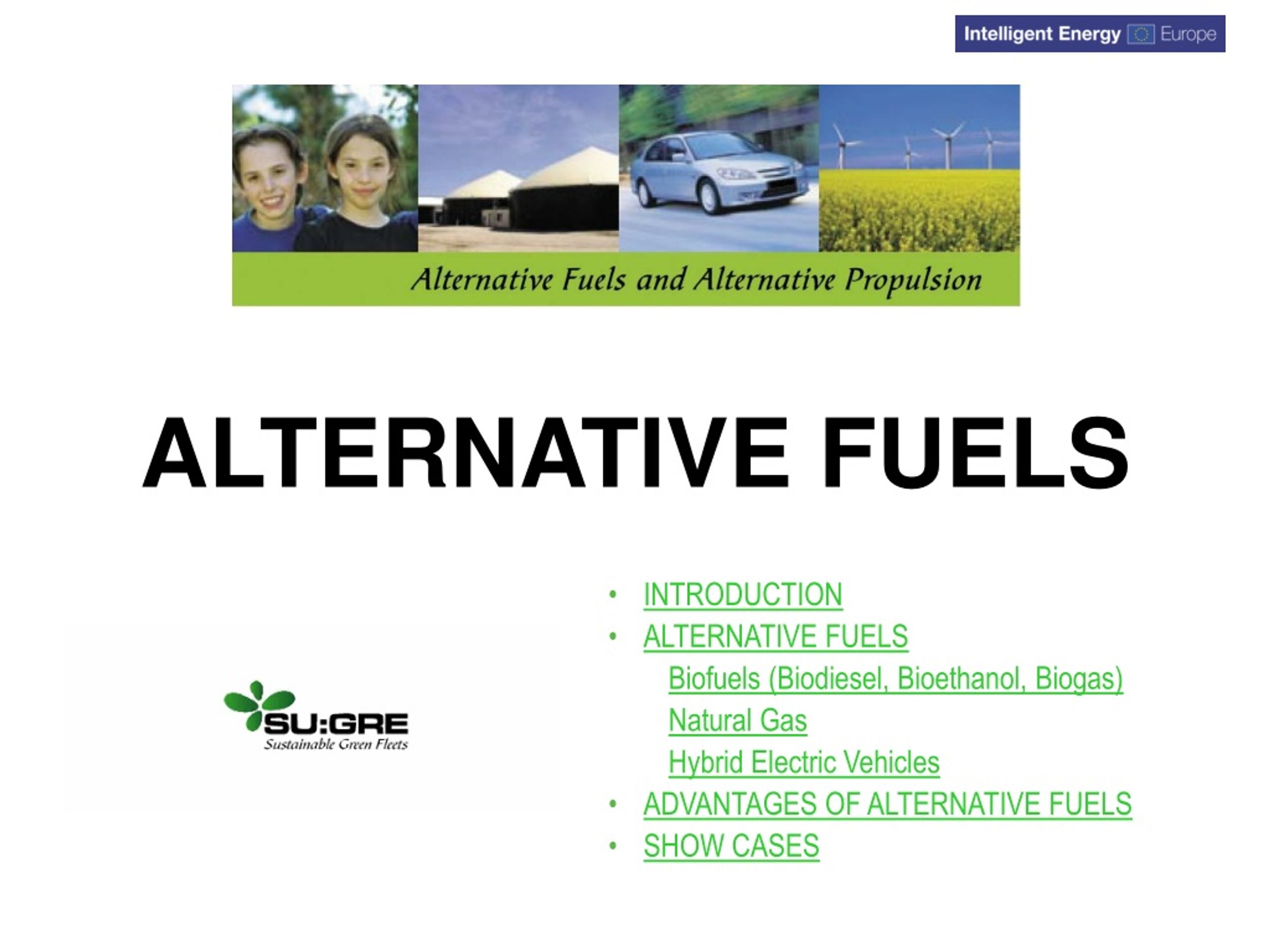 alternative fuels powerpoint presentation