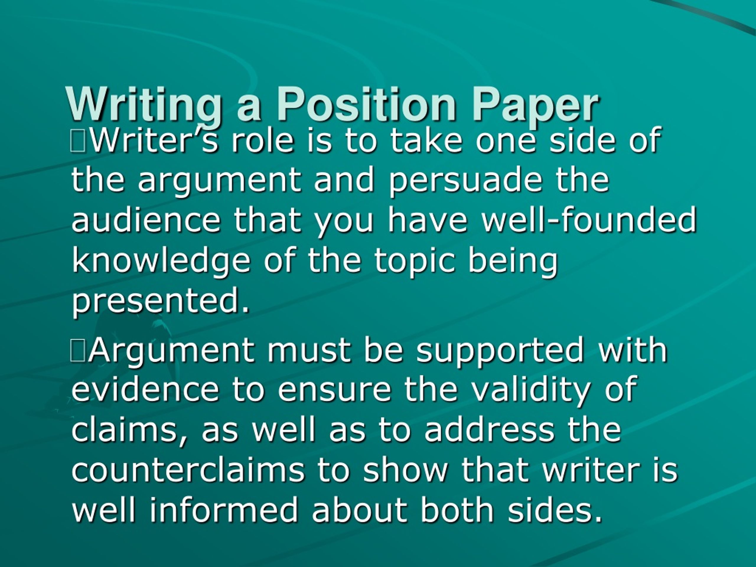 position paper presentation example