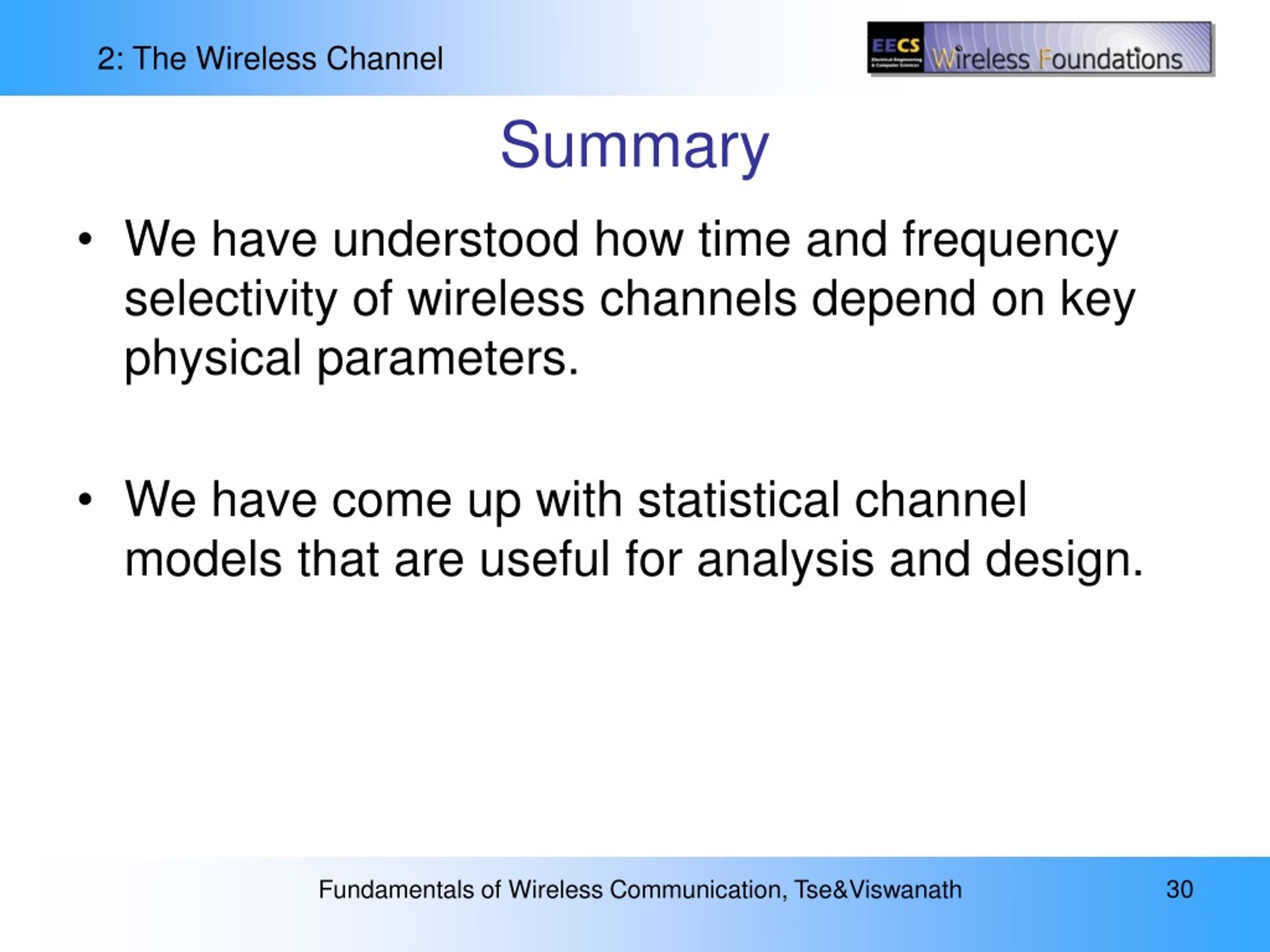 PPT - Fundamentals Of Wireless Communication PowerPoint Presentation ...