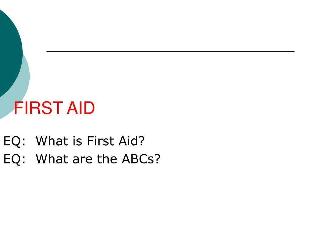PPT FIRST AID PowerPoint Presentation, free download ID9092165