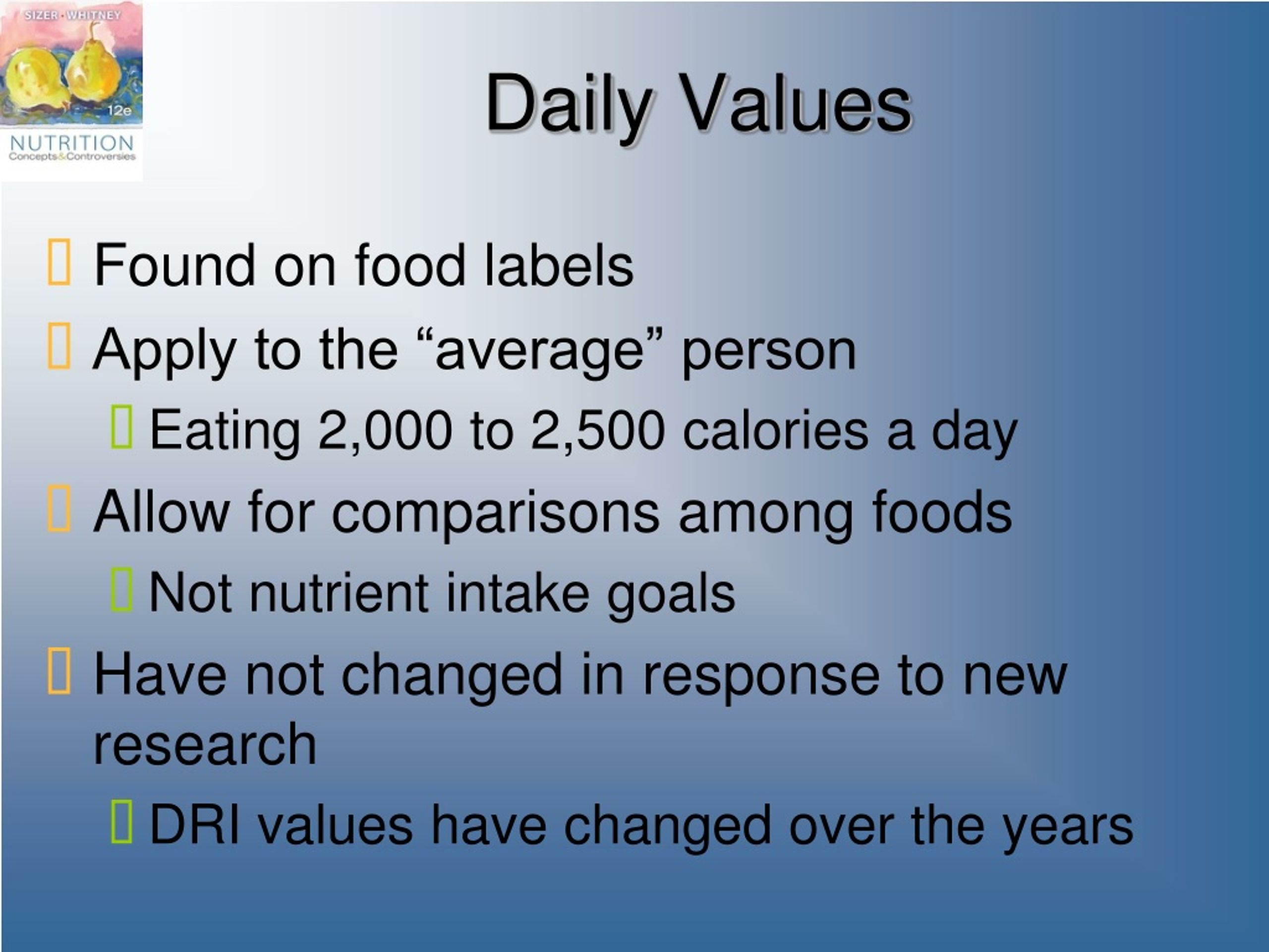 Ppt Chapter 2 Nutrition Tools Standards And Guidelines Powerpoint Presentation Id