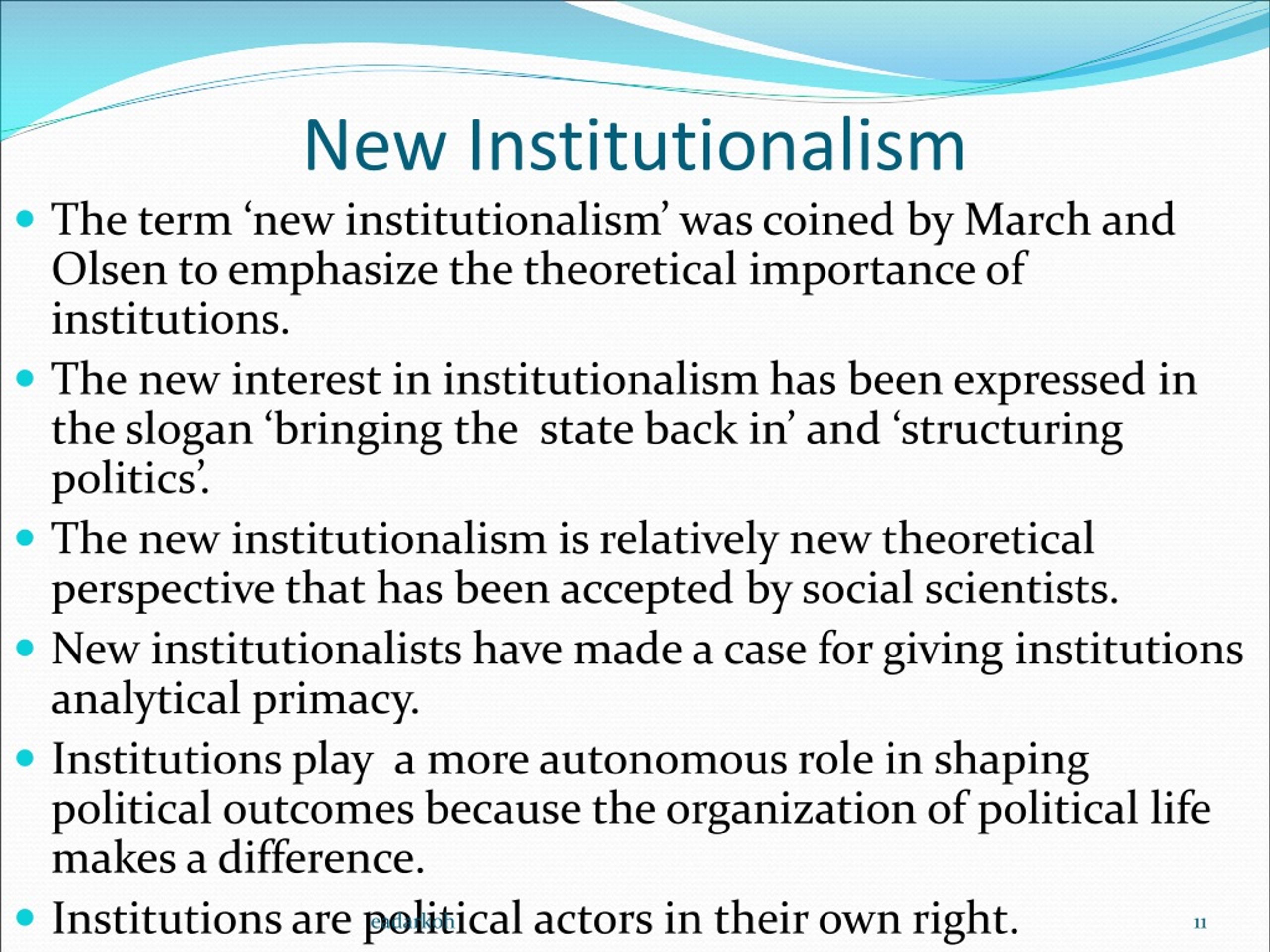 write a two paragraph essay on the benefits of the different types of institutionalism