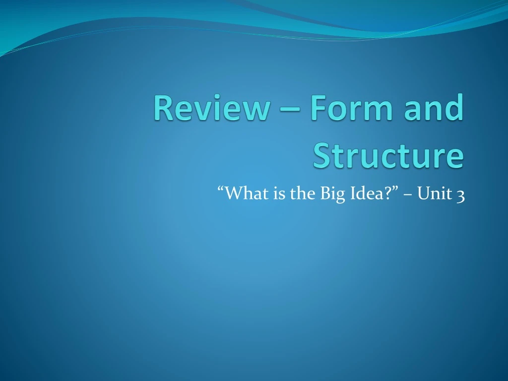 review form and structure n.