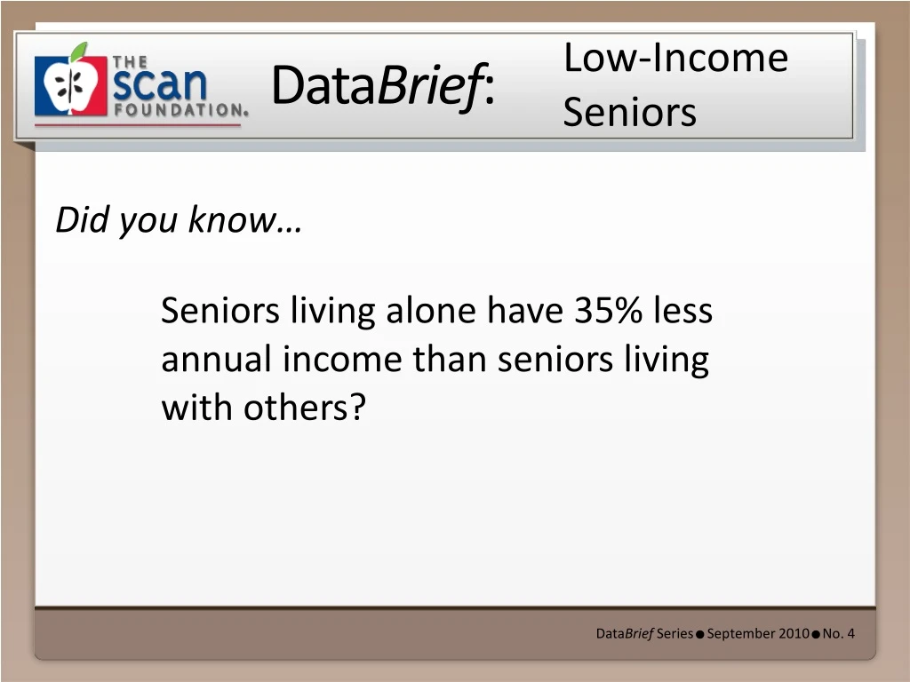 low income seniors n.