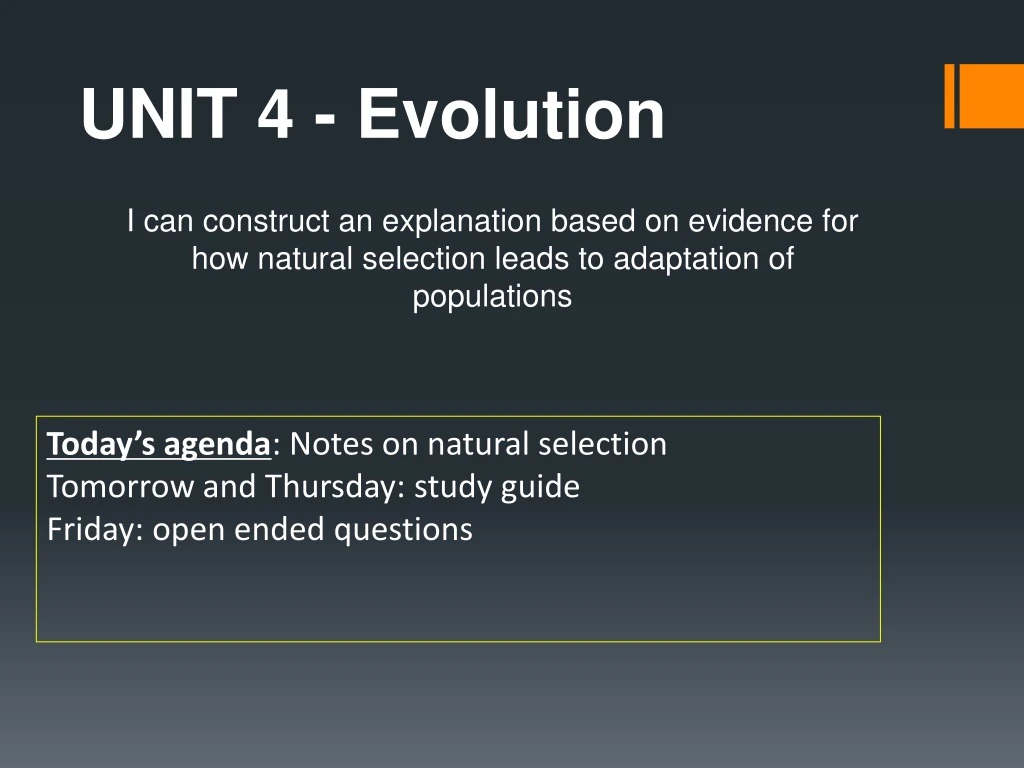 unit 4 mechanisms of evolution answers