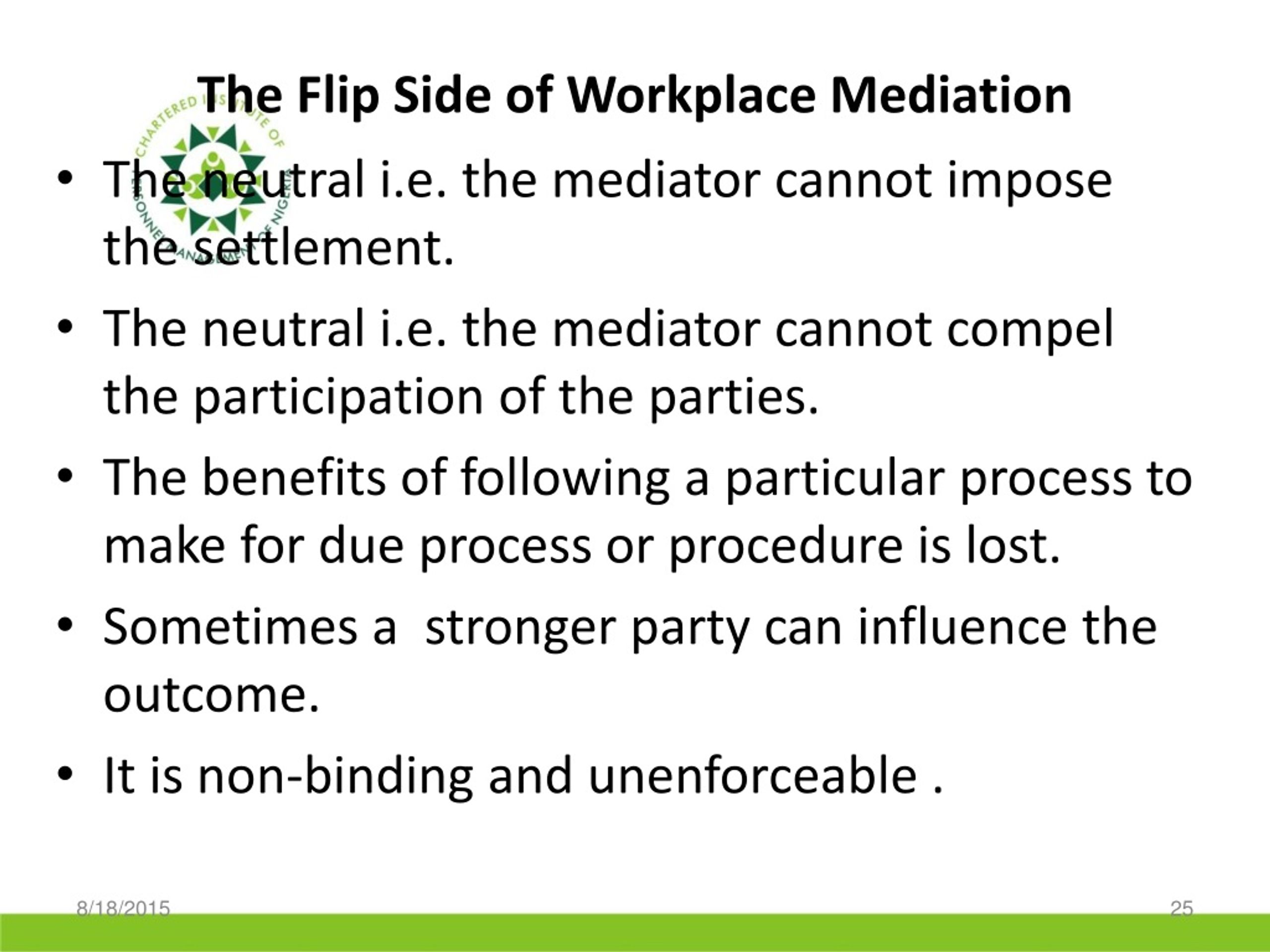 PPT - Alternative Dispute Resolution(ADR)/Workplace Mediation With Regard To workplace mediation agreement template