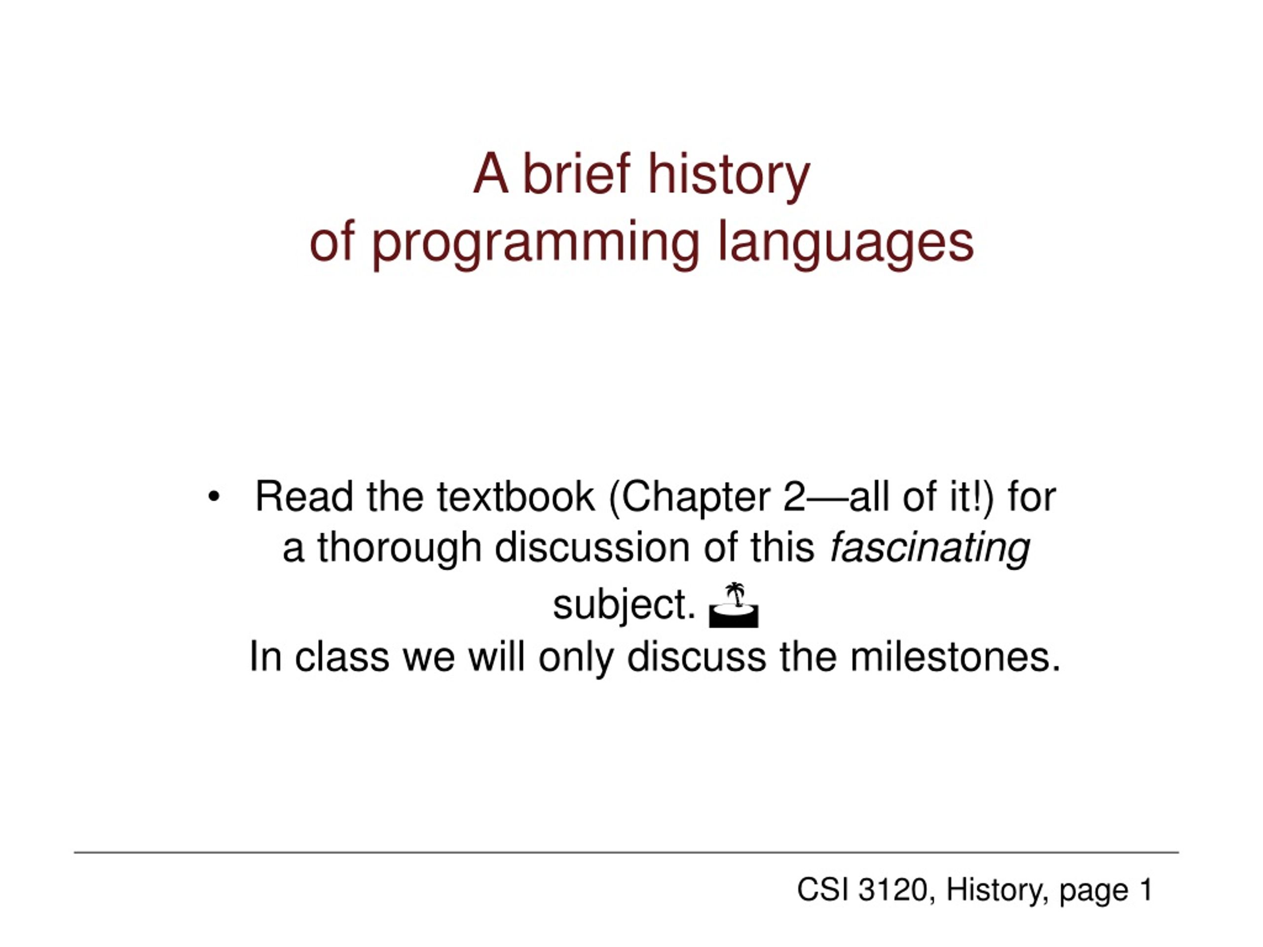 PPT - A Brief History Of Programming Languages PowerPoint Presentation ...